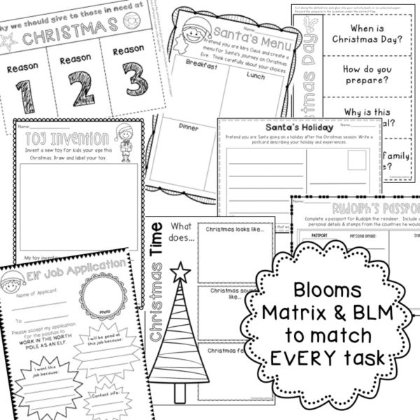 Christmas Activities for Kindergarten-Grade 2 | Worksheets & Digital | Creative - Rainbow Sky Creations