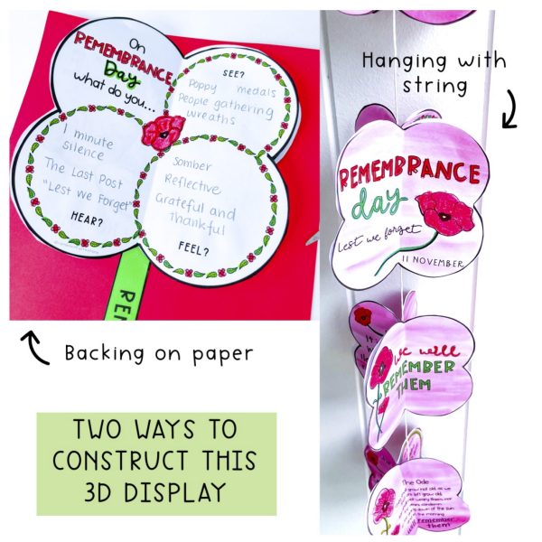 Remembrance Day 3D Poppy Craft - Rainbow Sky Creations
