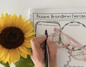 Resume Brainstorm template RSC