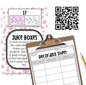 Learning activity with QR code