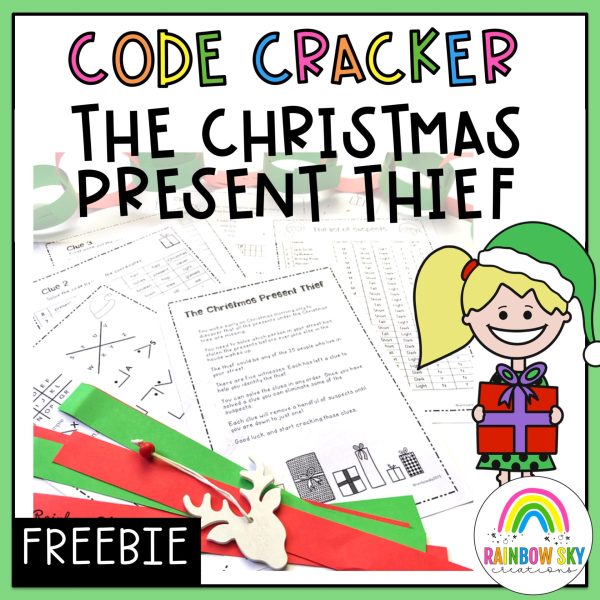 Christmas Thief - Crack the Code | Math Task | Free Download - Rainbow Sky Creations