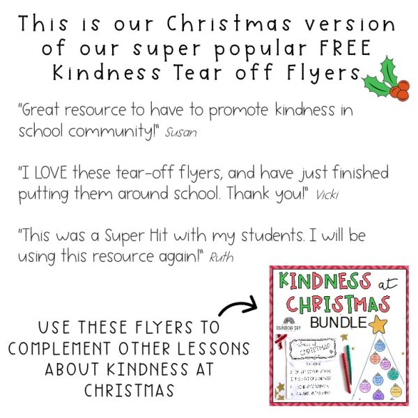 Christmas Kindness Flyers [End of Year, SEL] - Rainbow Sky Creations