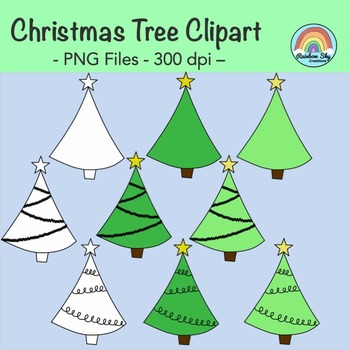 Christmas Tree Clipart | Free Download - Rainbow Sky Creations