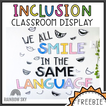 Inclusion Display | FREE Classroom Bulletin Board - Rainbow Sky Creations