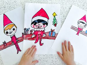 Christmas directed drawing to match Christmas writing activities
