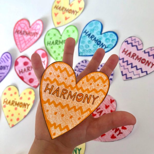 Harmony Week Mini Hearts - Rainbow Sky Creations