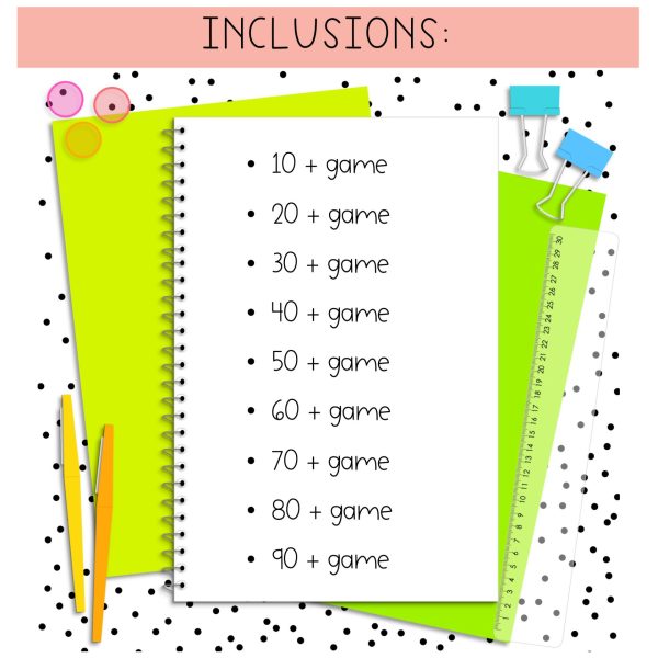 Addition Fluency Games | 2-digit addition | Mental Math Games - Rainbow Sky Creations