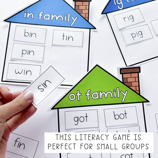 CVC Word Family Game | Kindergarten Language Activity - Rainbow Sky Creations