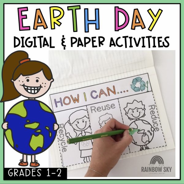 EARTH DAY Pack | Years 1-2 { PAPER & DIGITAL VERSION} Distance Learning - Rainbow Sky Creations