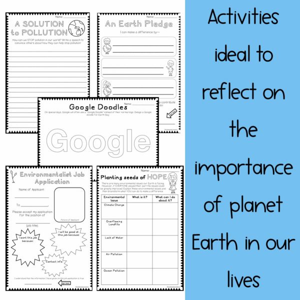 EARTH DAY Pack | Year 3-6 {Paper & Digital VERSIONS} Distance Learning - Rainbow Sky Creations