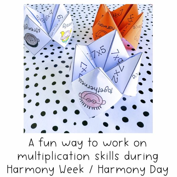 Harmony Week Times Table Chatterboxes | Year 3 Year 4 Maths - Rainbow Sky Creations