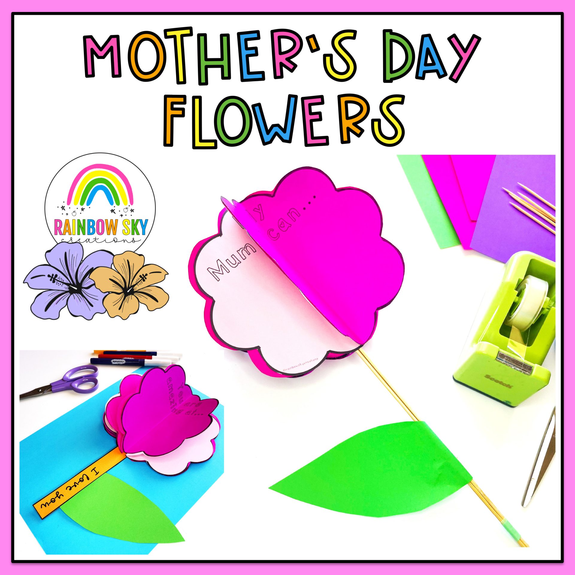 Mother's Day Flower 3D