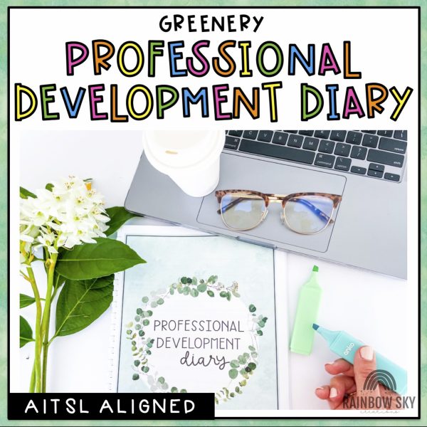 Professional Development Diary | Digital PD Diary | AITSL Aligned Australia - Rainbow Sky Creations