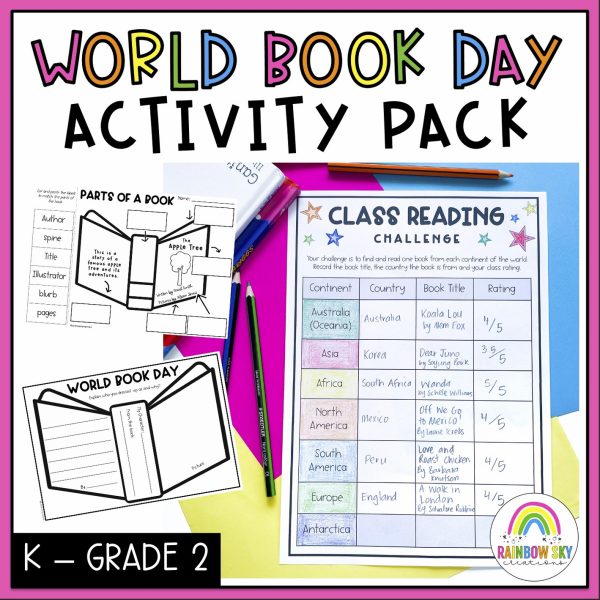 World Book Day | Read Across America - Reading Activities | K - 2nd Grade - Rainbow Sky Creations