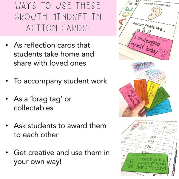 Growth Mindset in Action Cards | Freebie - Rainbow Sky Creations