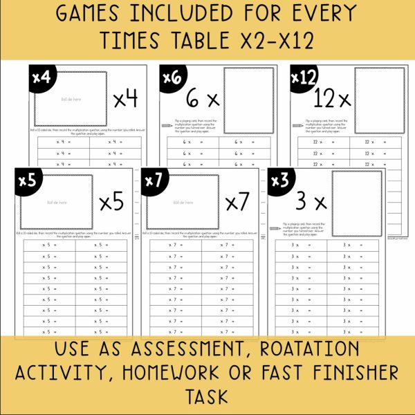 Times Table Worksheets