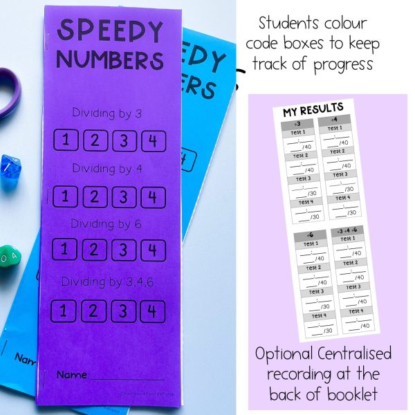 Division Speed Test Booklet Dividing by 3 4 6