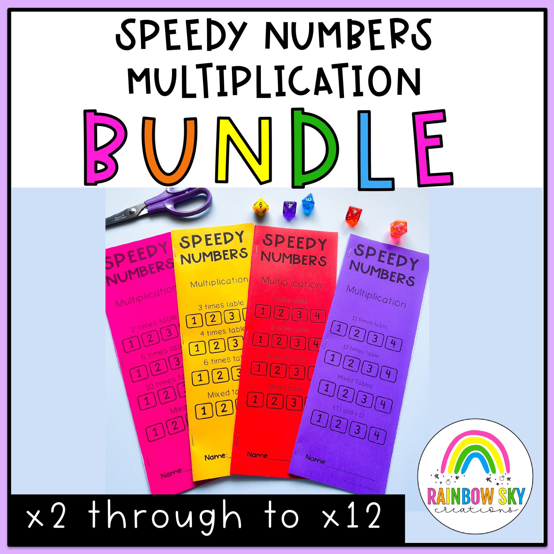 Multiplication Speedy Numbers Booklets BUNDLE